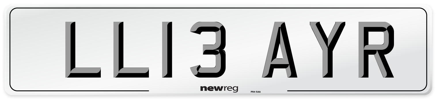 LL13 AYR Number Plate from New Reg